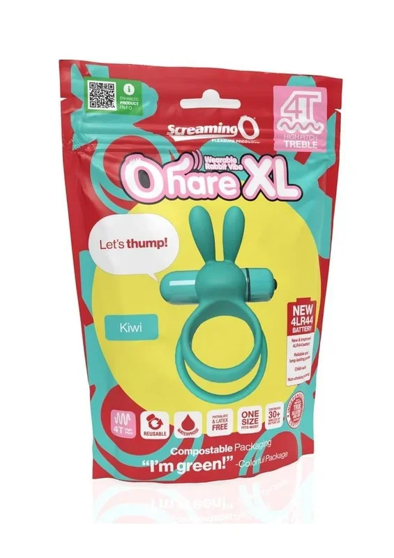 4t Ohare XL Rechargeable Silicone Rabbit Vibrating Cock Ring