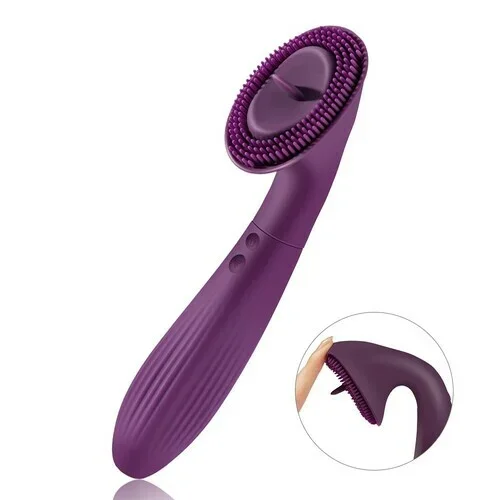 8 Vibration Modes Licking Tongue G Spot Clit Vibrator Purple