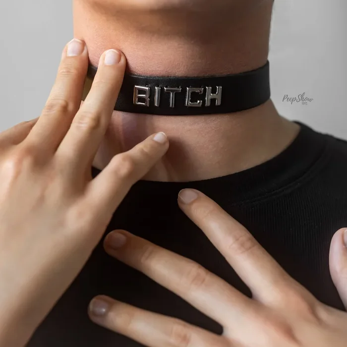“BITCH” Word Band Collar