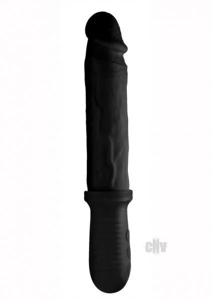 8x Auto Pounder Vibrating and Thrusting Dildo With Handle – Black