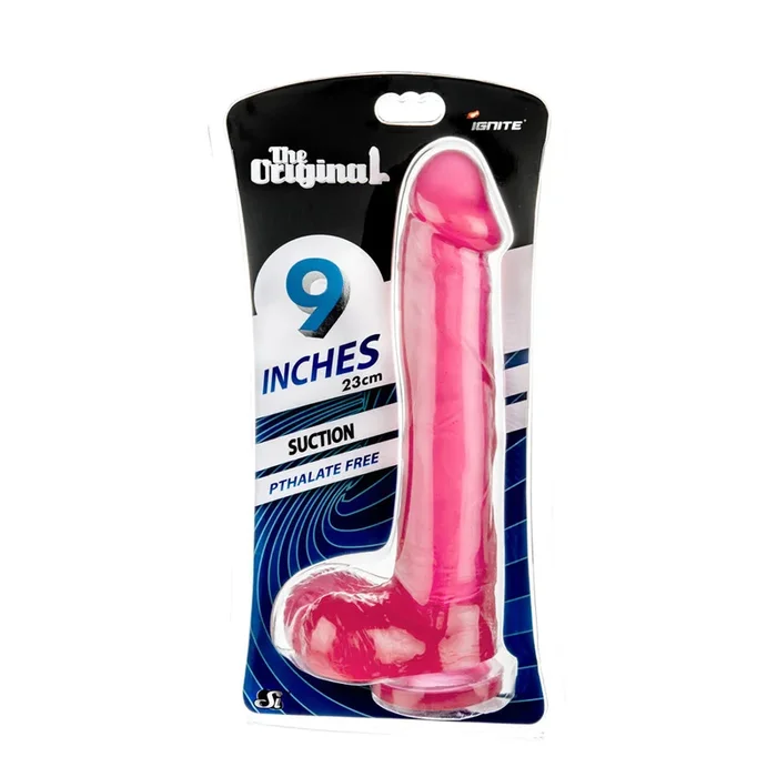 9″ Cock & Balls W/ Suc Red