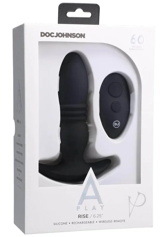 A-Play RISE Black | Premium Vibrating and Thrusting Anal Plug