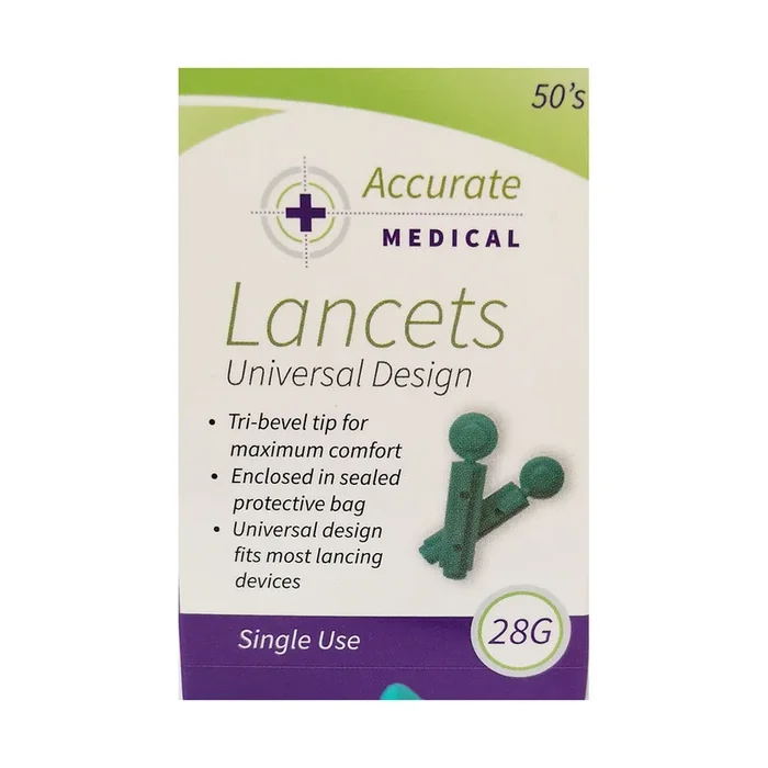 Accurate Medical Lancet 28g 50 Lancets
