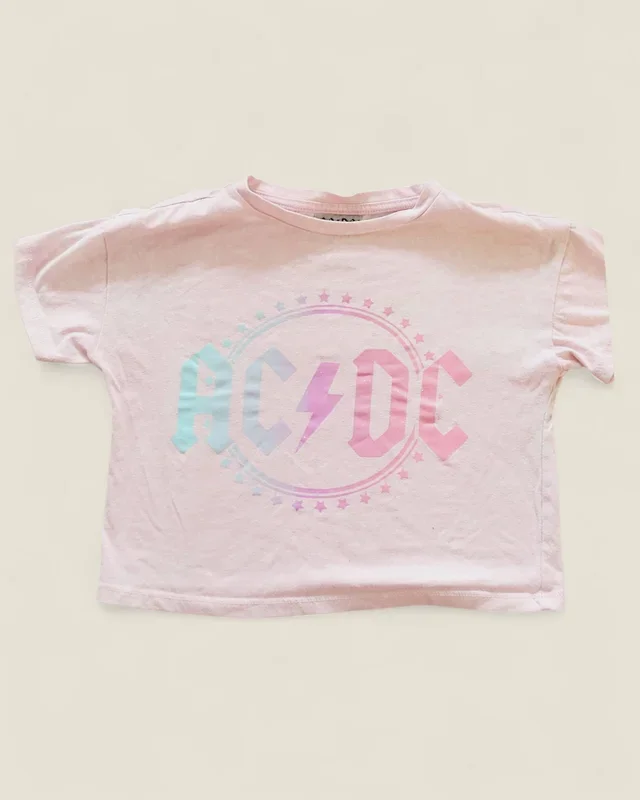 ACDC CROPPED TEE 7/8Y PRE-LOVED