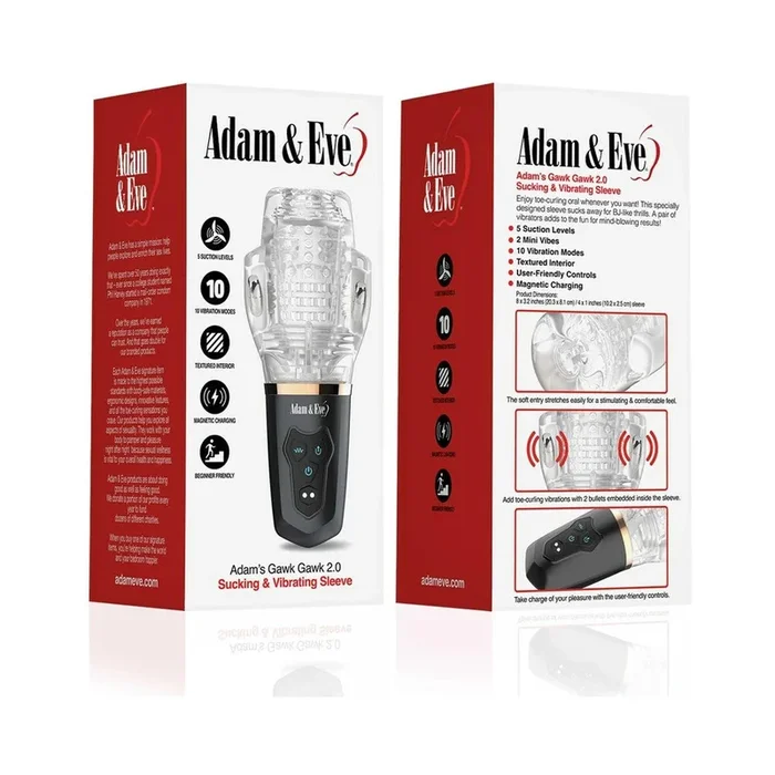 Adam & Eve Adam’s Gawk Gawk 2.0 Sucking & Vibrating Sleeve