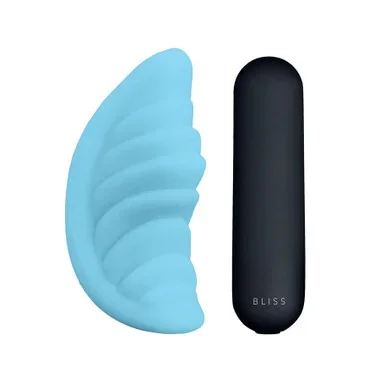Alexander Institute Bliss Innovations Bliss Shell & 10-function Rechargeable Power Bullet Vibe Set Cyan