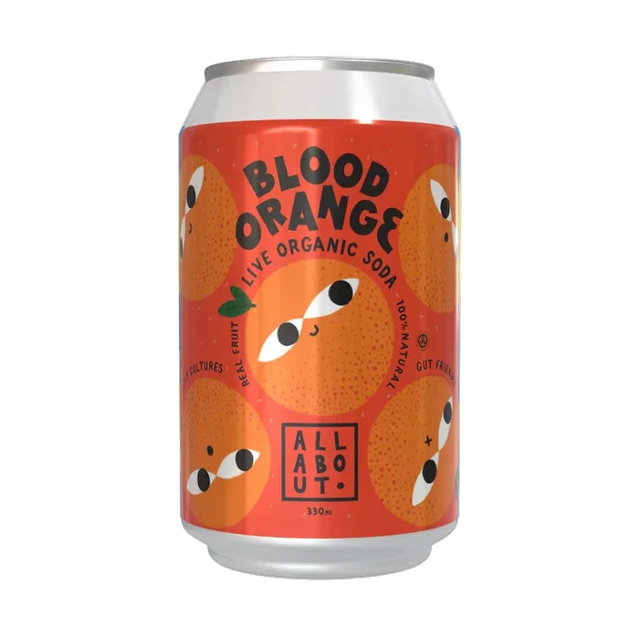 All About Kombucha Blood Orange Live Organic Soda