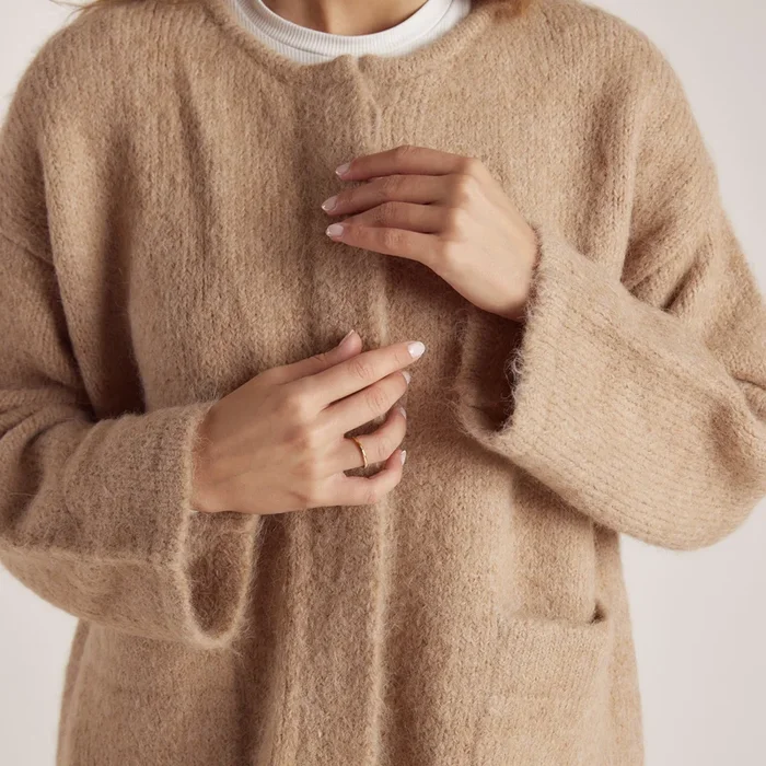 Alpaca Blend Jacket – Tan