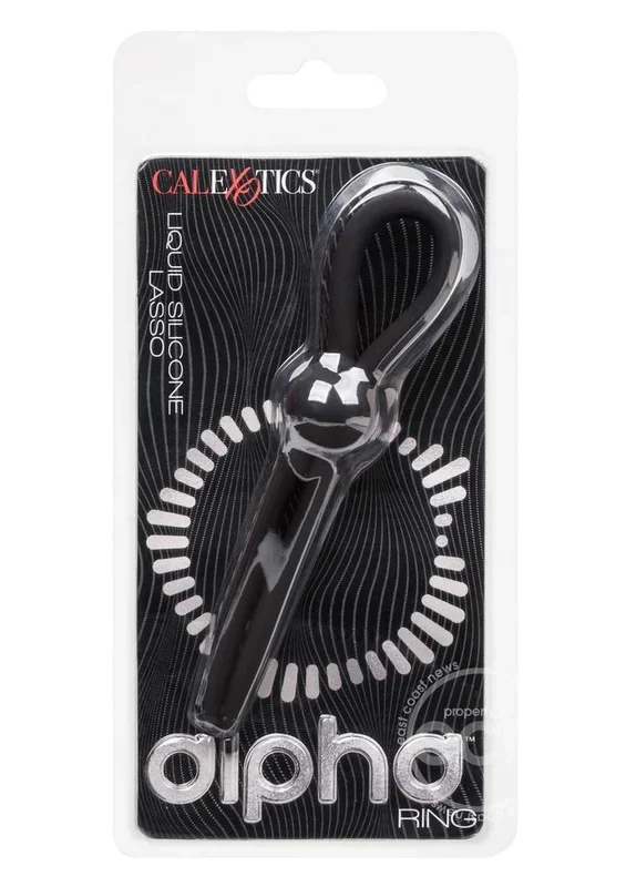 Alpha Liquid Silicone Lasso Cock Tie – Black