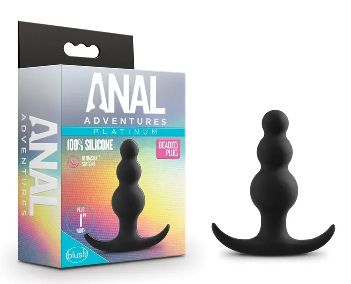 Anal Adventures Platinum By Blush® | Black 3-Inch Anal Beads