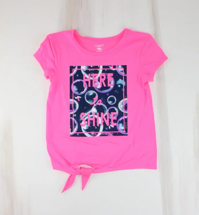 ATHLETIC WORKS PINK BUBBLE TOP 4-5Y PRE-LOVED
