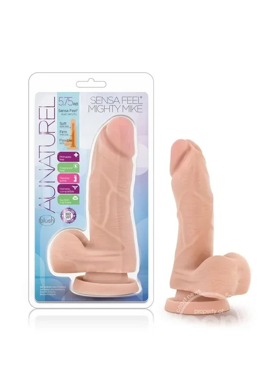 Au Naturel Mighty Mike Dildo 5in – Vanilla