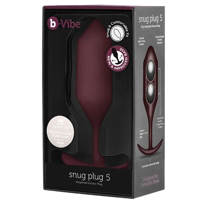 B-VIBE Snug Plug 5-Dark Red