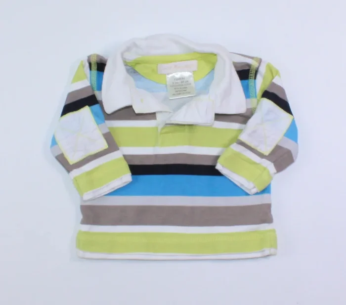 BABY KRICKETS STRIPED POLO SHIRT 6M PRE-LOVED