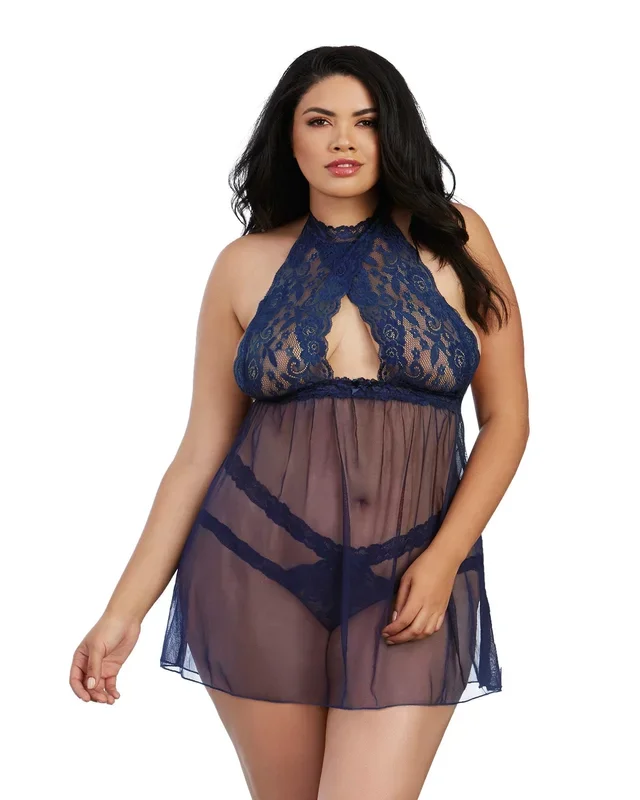Babydoll, Panty – Queen – Midnight