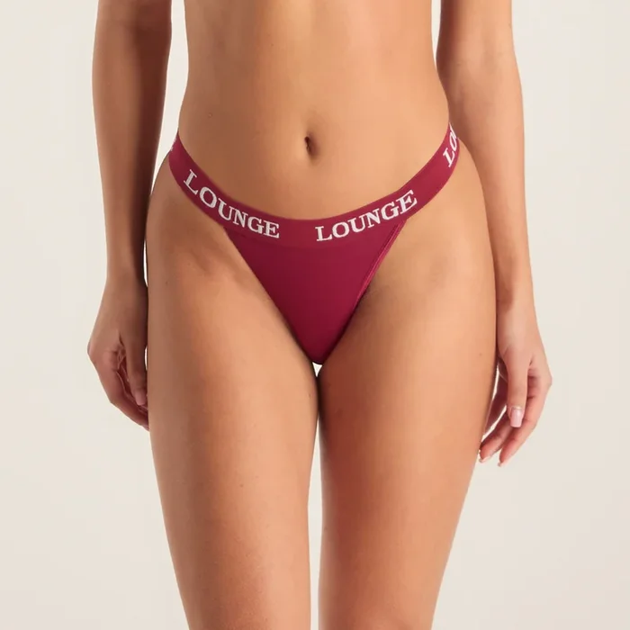 Bamboo Triangle Thong – Burgundy
