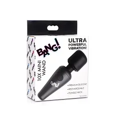 BANG! 10X Vibrating Mini Silicone Wand – Black
