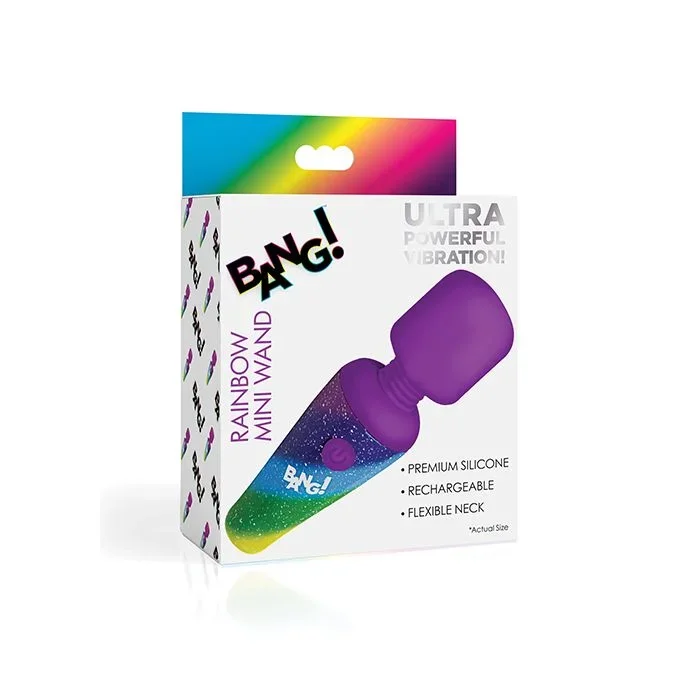 Bang! Rainbow Mini Silicone Wand Vibrator