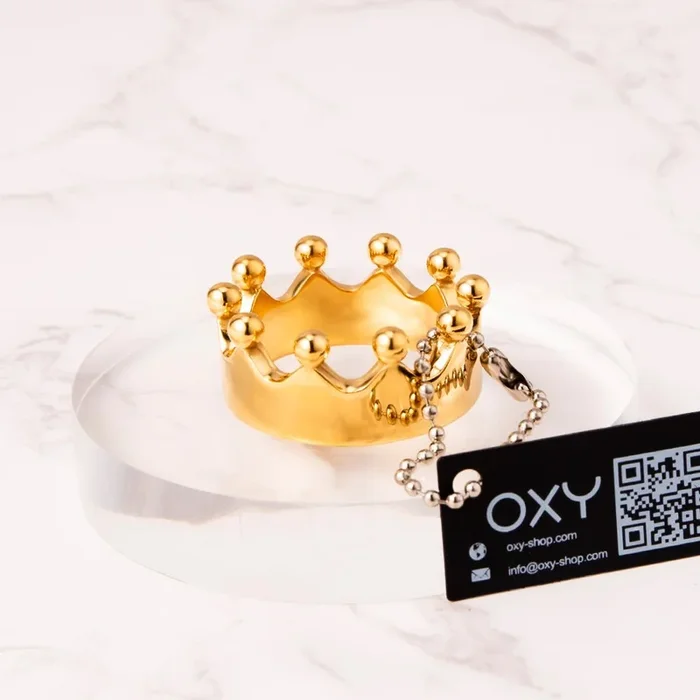 Banhado a Ouro – Anel Glande Coroa