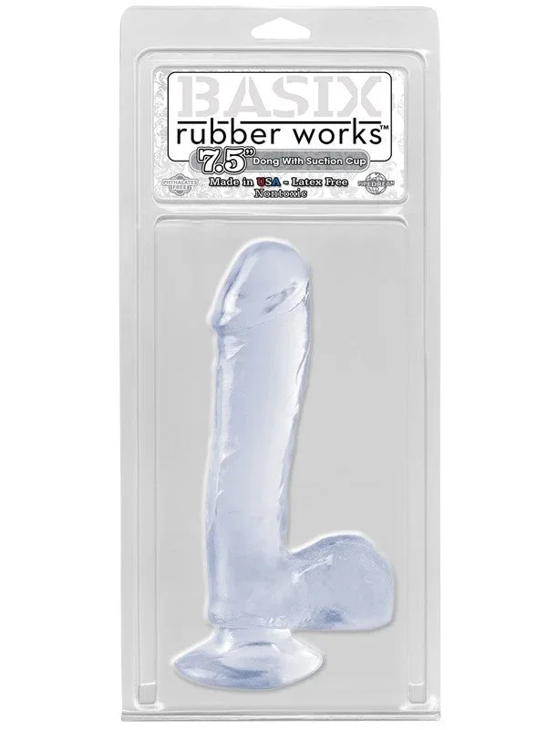 Basix Dong w/suction cup 7.5in. Clear