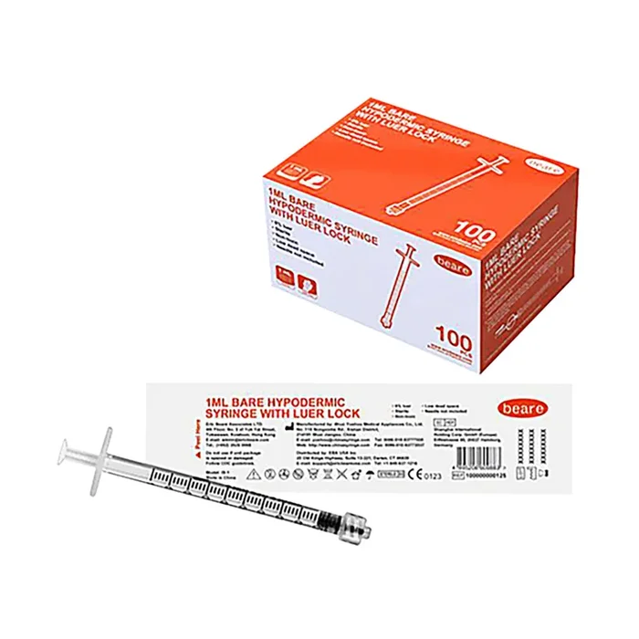 Beare Syringe 1ml Luer Lock 100 Pack