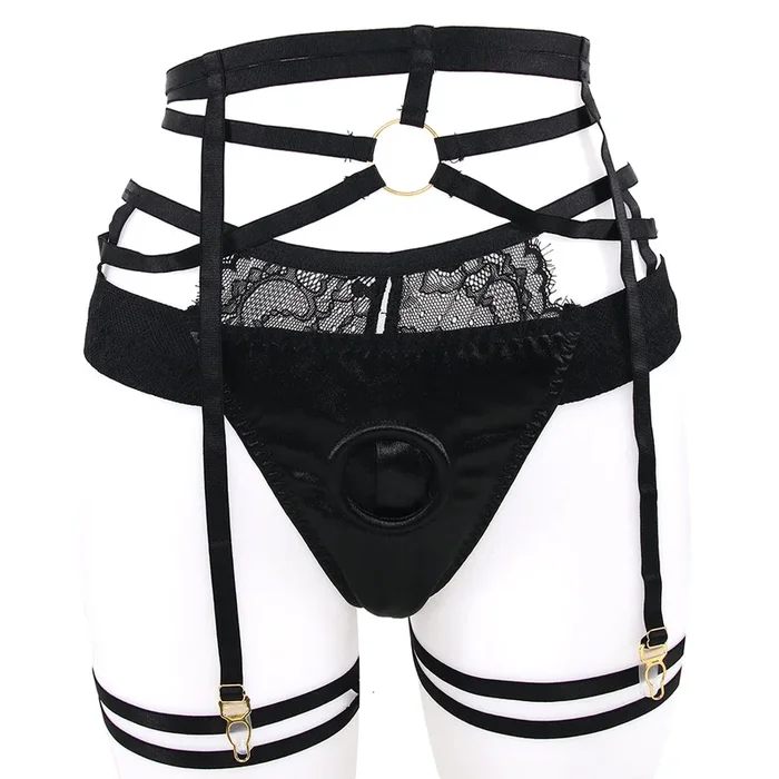 Bedroom Bliss Belle Panty Harness & Garter in Medium