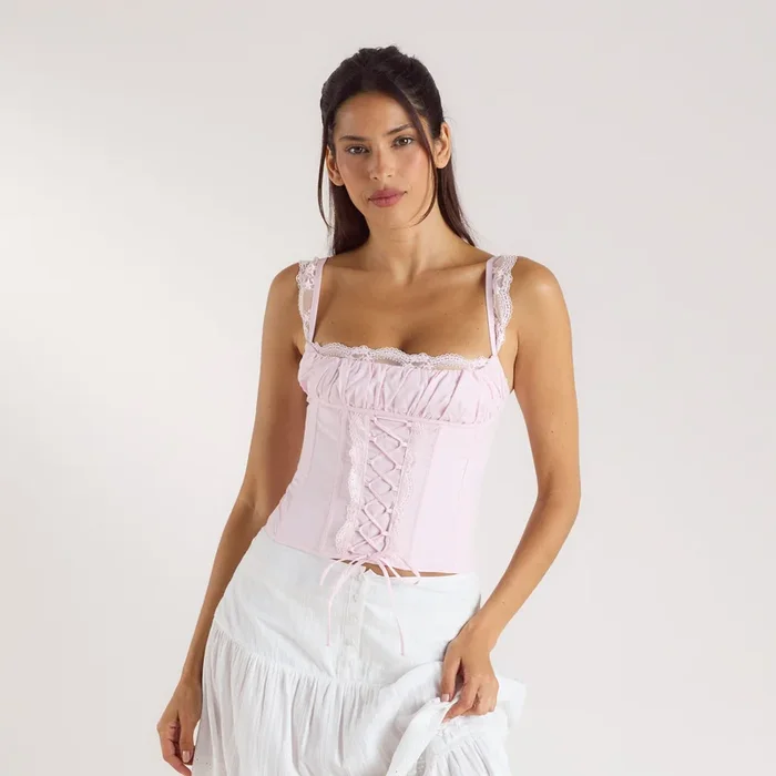 Belle Corset Top – Pink