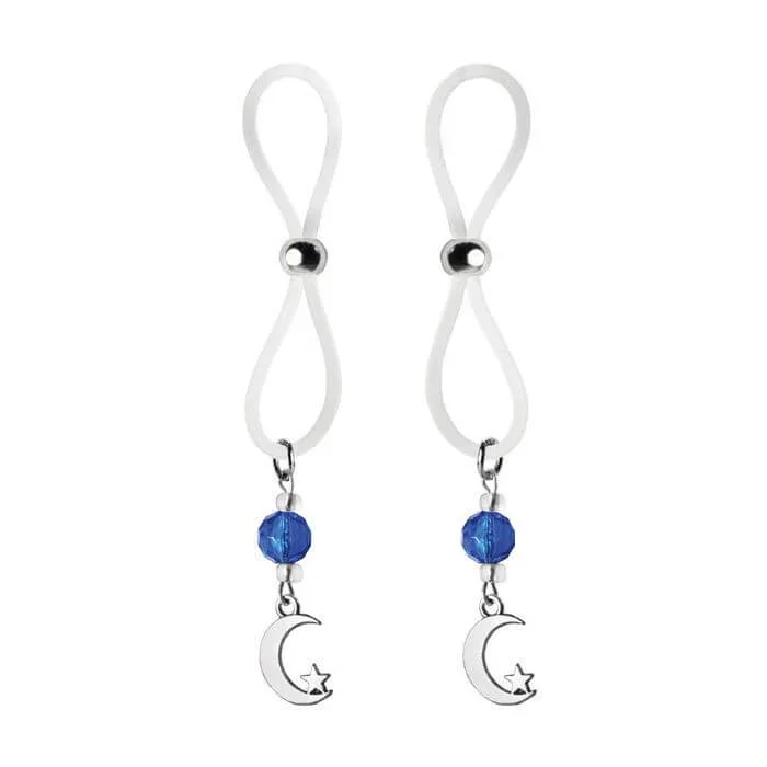 Bijoux de Nip Nipple Halos with Moon and Star Charm