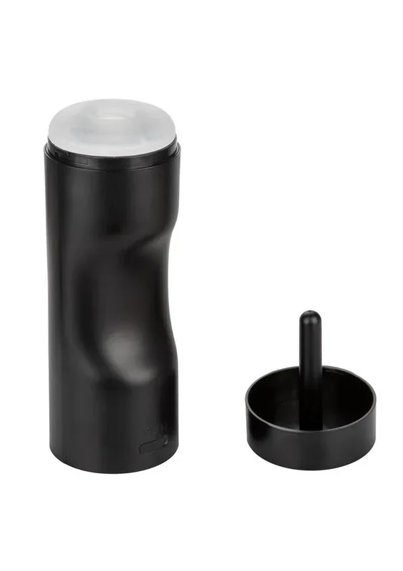 Bionic Sucking and Vibrating Rechargeable Anal Masturbator – Black