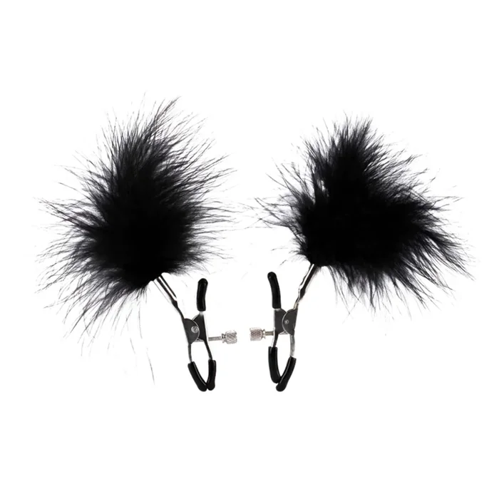 Black Feather Nipple Clamps