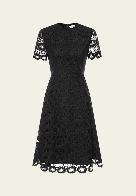 Black Lace Slim Waist Dress