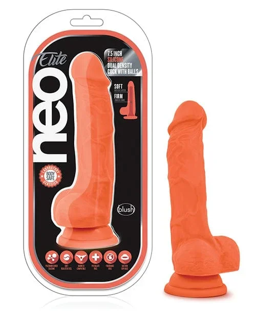 Blush Neo Elite Silicone Dual Density Cock with Balls