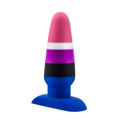 Blush Novelties Avant Pride P5 Gender Fluid Striped Silicone Butt Plug