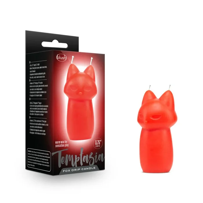 Blush Temptasia Fox Drip Candle – Red