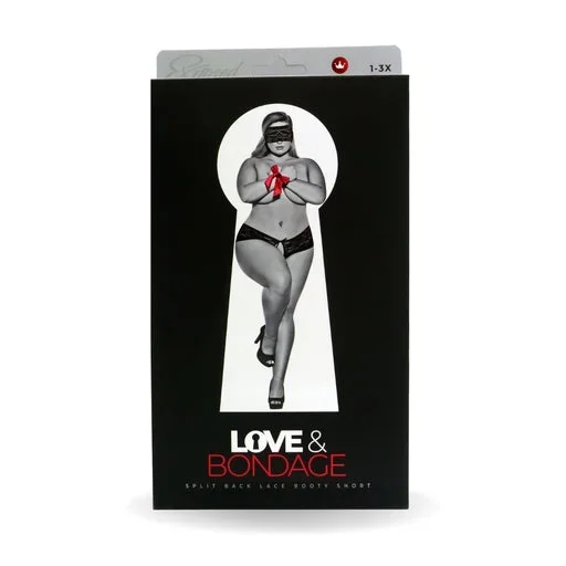 Bondage Set – Split Back Lace Booty Short Queen Size