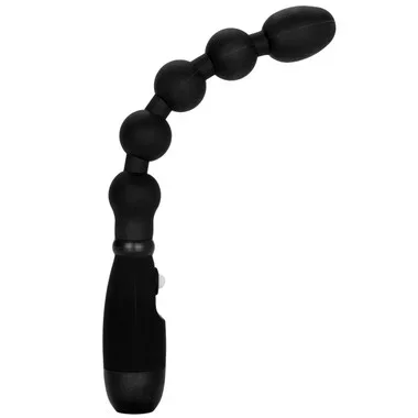 Booty Call Booty Bender 3-function Flexible Vibrating Anal Beads Black