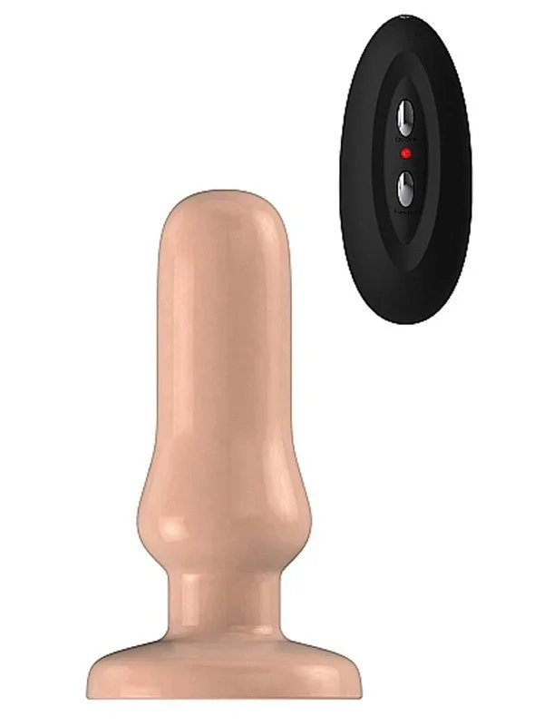 Bottom Line Buttplug Rubber Flesh Vibrating 5 in. Model 4