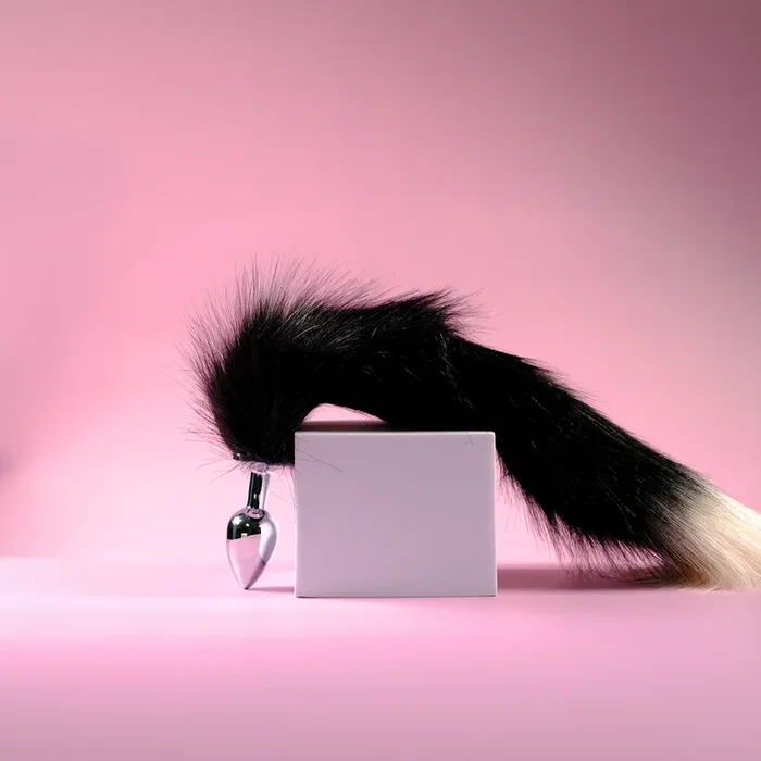 Bouchon de queue noir et blanc Thorn & Feather – Petit