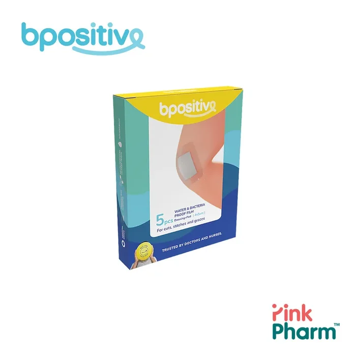 BPositive Water & Bacteria-Proof Film Dressing + Pad (4 x 5cm)