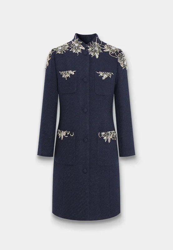 Brume Brodé Embroidered Tweed Coat
