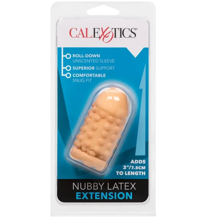 Cal Exotics – Latex Extension Nubby-Ivory 3″
