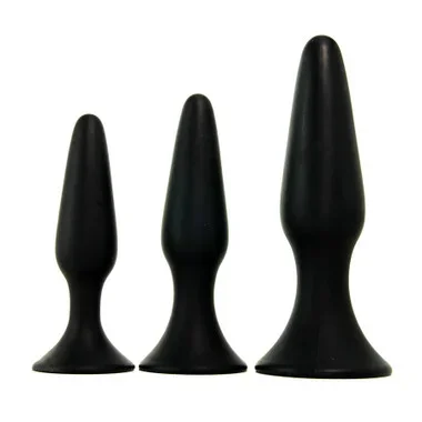 CalExotics Silicone Anal Trainer 3-piece Butt Plug Set