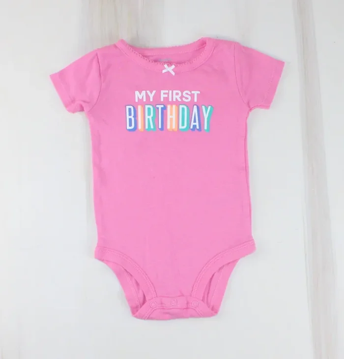 CARTERS FIRST BIRTHDAY ONESIE 9M PRE-LOVED