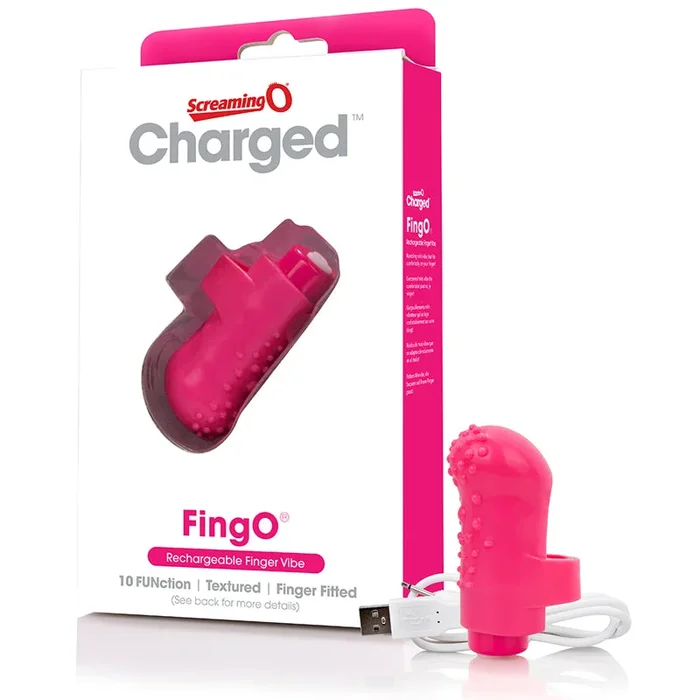 Charged Fingo Rechargeable Finger Vibe – Pink