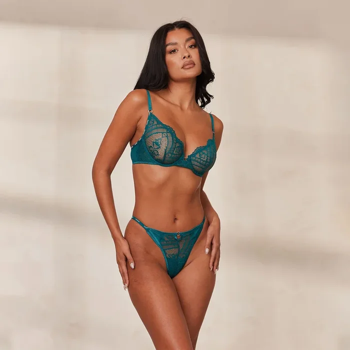 Charmed Balcony Bra – Turquoise