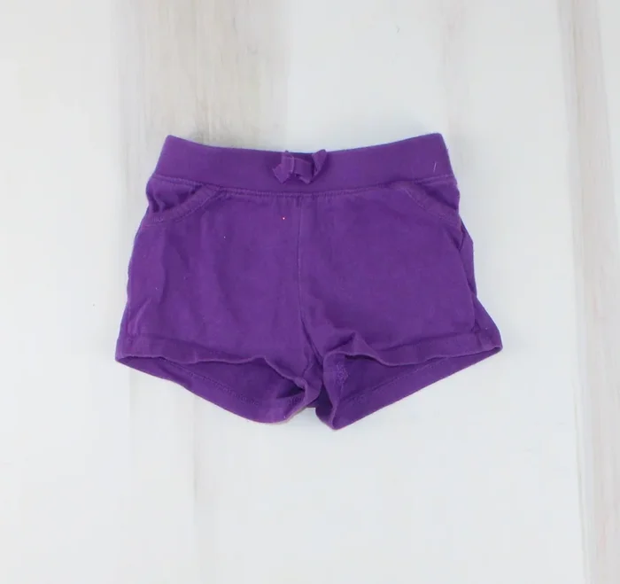 CHILDRENS PLACE PURPLE COTTON SHORTS 6-9M PRE-LOVED