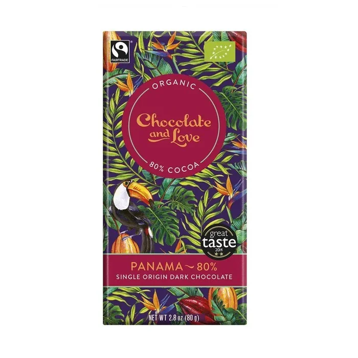 Chocolate & Love Panama 80% Single Origin Dark Chocolate
