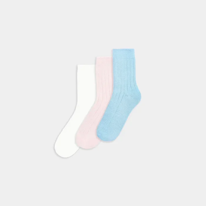 Chunky Ribbed Socks (3-Pack) – Multi