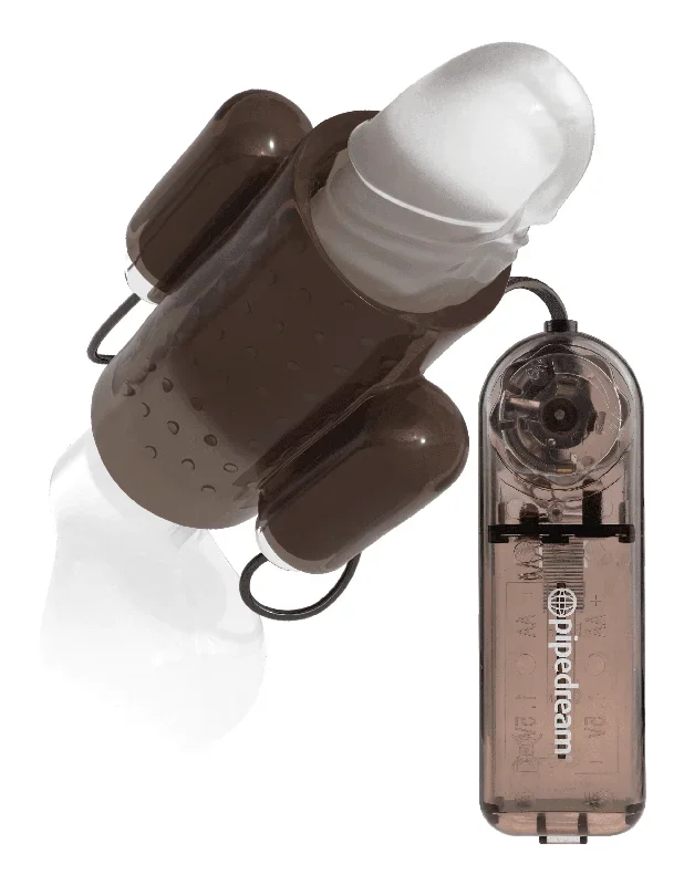 Classix Dual Vibrating Penis Sleeve – Smoke | Pipedream