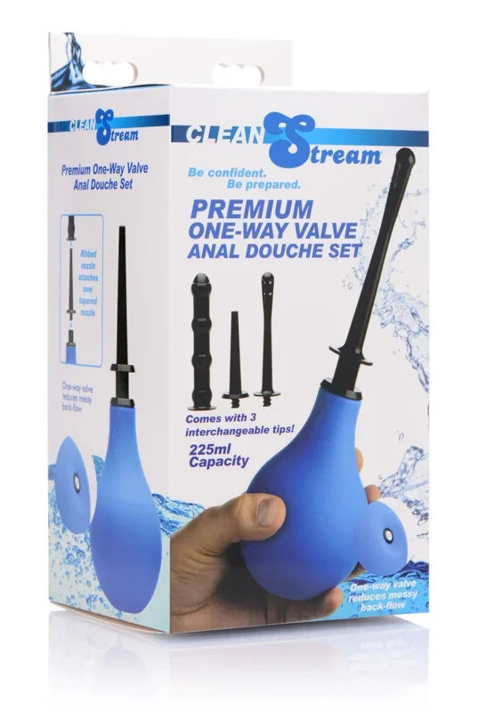 CleanStream Premium One Way Valve Anal Douche Set